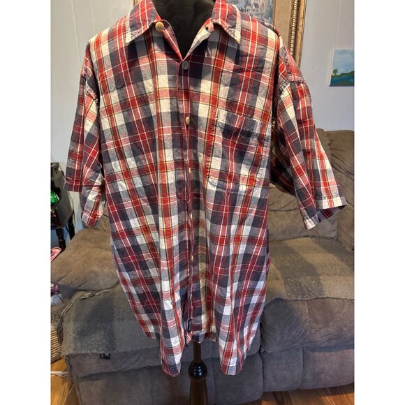 Abercrombie & Fitch Short Sleeve Button-Down Shirt XL Western Cowboy Preppy - Picture 2 of 9